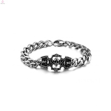 Bracelet de crâne de luxe, fournisseur de bracelet en acier inoxydable, bracelet fait à la main